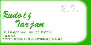 rudolf tarjan business card